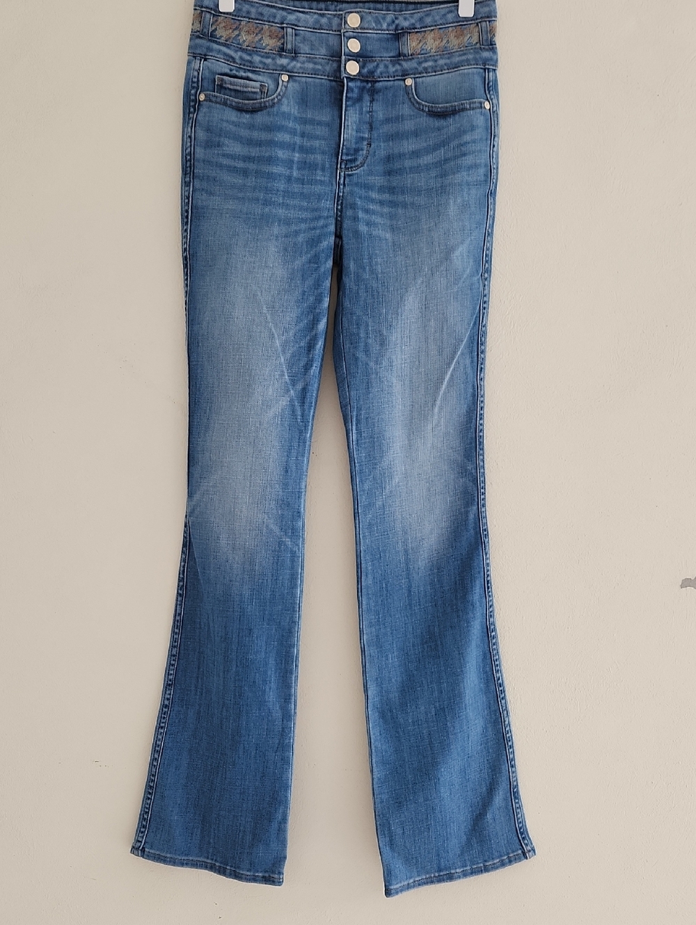White House Black Market Mid Blue High-Rise Flare Jeans